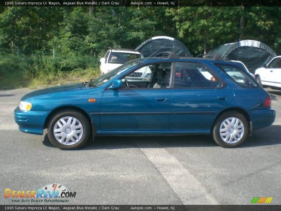 1996 Subaru Impreza LX Wagon Aegean Blue Metallic / Dark Gray Photo #4