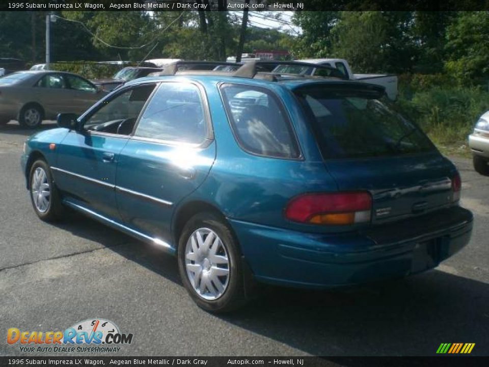 1996 Subaru Impreza LX Wagon Aegean Blue Metallic / Dark Gray Photo #5