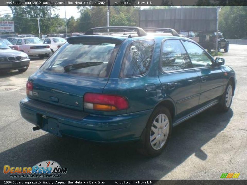 1996 Subaru Impreza LX Wagon Aegean Blue Metallic / Dark Gray Photo #7