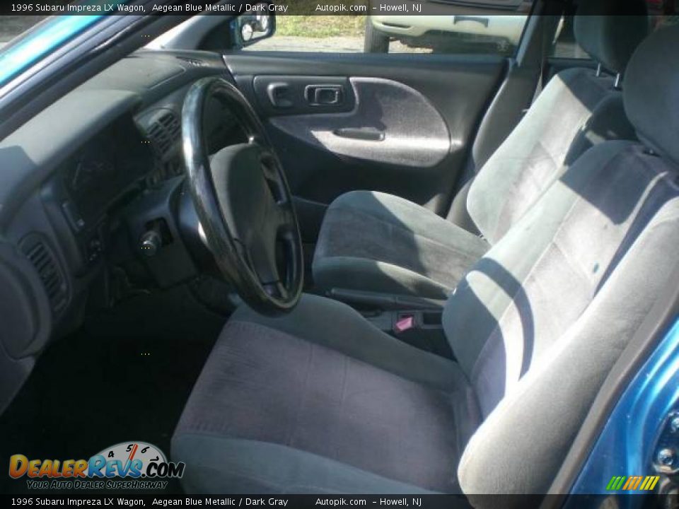 1996 Subaru Impreza LX Wagon Aegean Blue Metallic / Dark Gray Photo #9
