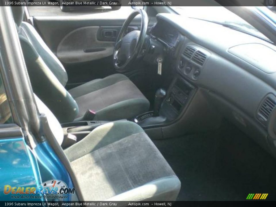1996 Subaru Impreza LX Wagon Aegean Blue Metallic / Dark Gray Photo #10