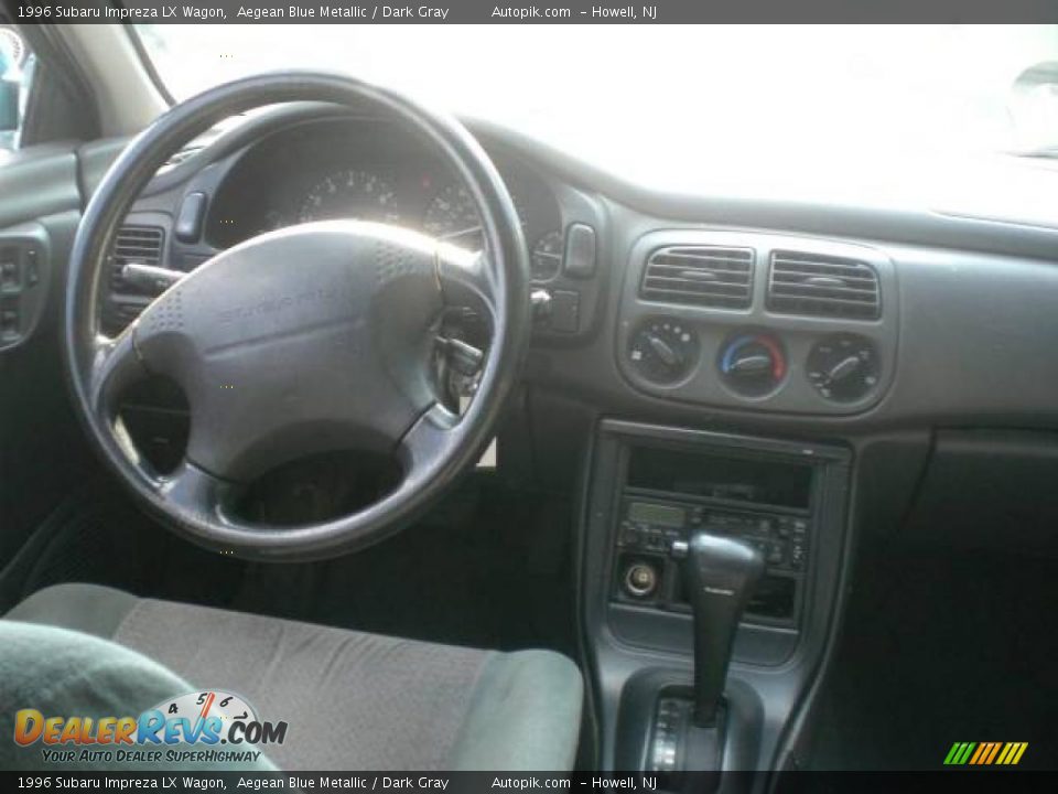 1996 Subaru Impreza LX Wagon Aegean Blue Metallic / Dark Gray Photo #12