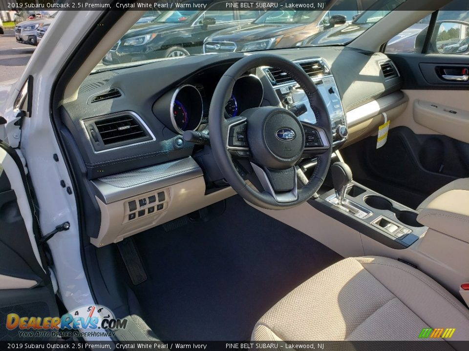 2019 Subaru Outback 2.5i Premium Crystal White Pearl / Warm Ivory Photo #7