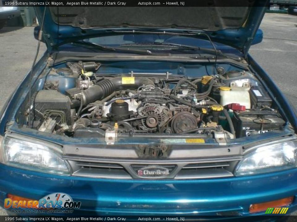 1996 Subaru Impreza LX Wagon Aegean Blue Metallic / Dark Gray Photo #19
