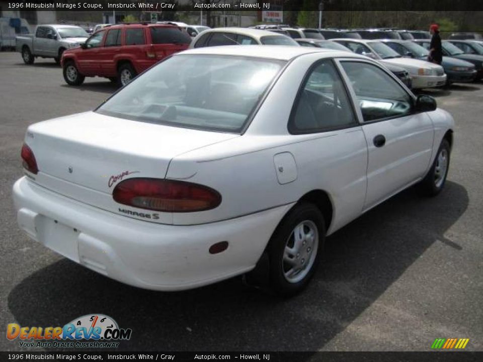 1996 Mitsubishi Mirage S Coupe Innsbruck White / Gray Photo #6