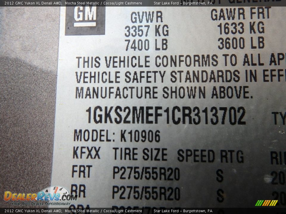 2012 GMC Yukon XL Denali AWD Mocha Steel Metallic / Cocoa/Light Cashmere Photo #2