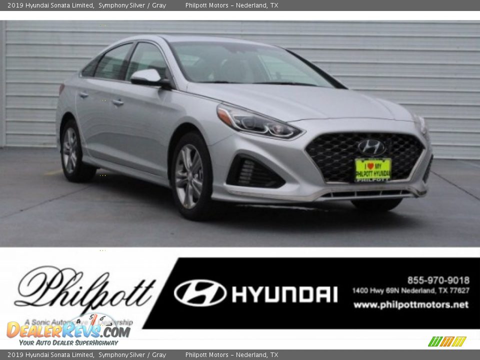 2019 Hyundai Sonata Limited Symphony Silver / Gray Photo #1