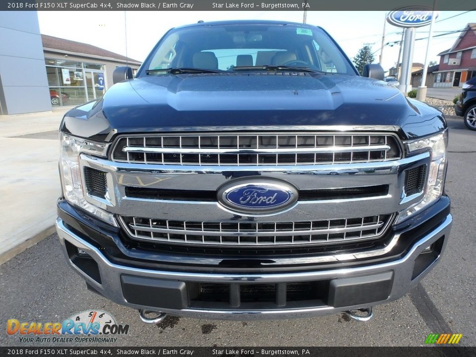 2018 Ford F150 XLT SuperCab 4x4 Shadow Black / Earth Gray Photo #2