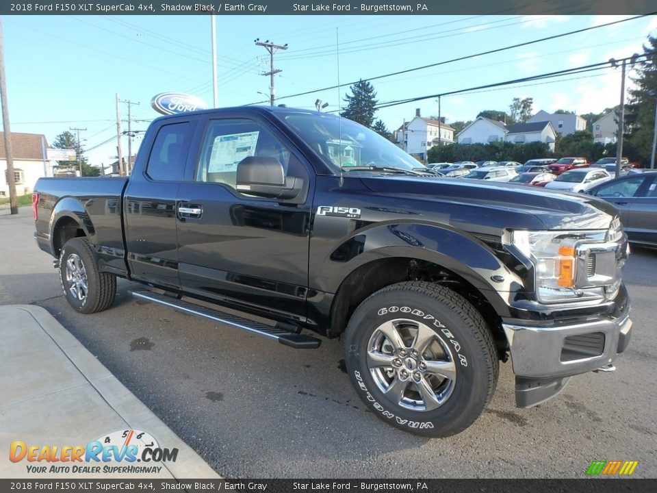 2018 Ford F150 XLT SuperCab 4x4 Shadow Black / Earth Gray Photo #3