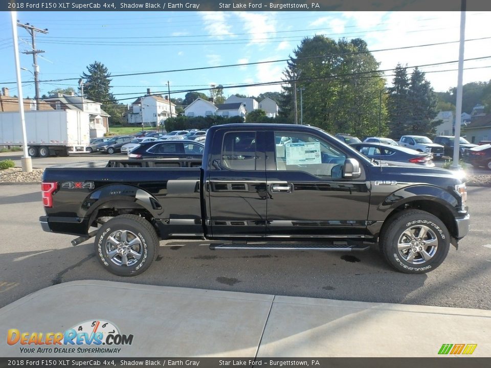 2018 Ford F150 XLT SuperCab 4x4 Shadow Black / Earth Gray Photo #4