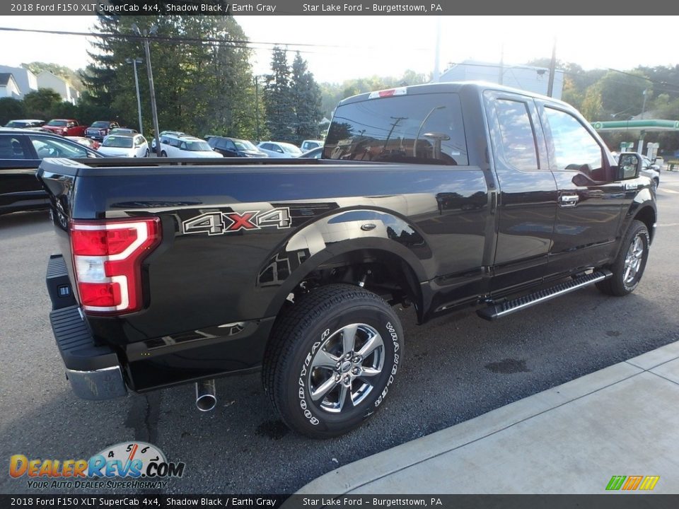 2018 Ford F150 XLT SuperCab 4x4 Shadow Black / Earth Gray Photo #6