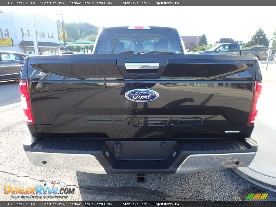 2018 Ford F150 XLT SuperCab 4x4 Shadow Black / Earth Gray Photo #7