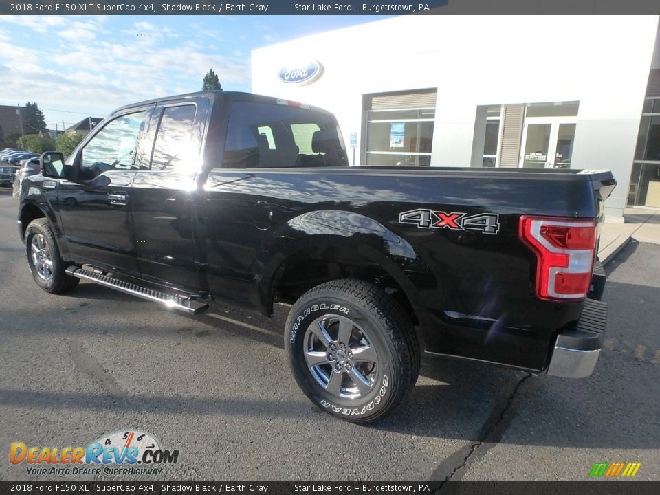 2018 Ford F150 XLT SuperCab 4x4 Shadow Black / Earth Gray Photo #8