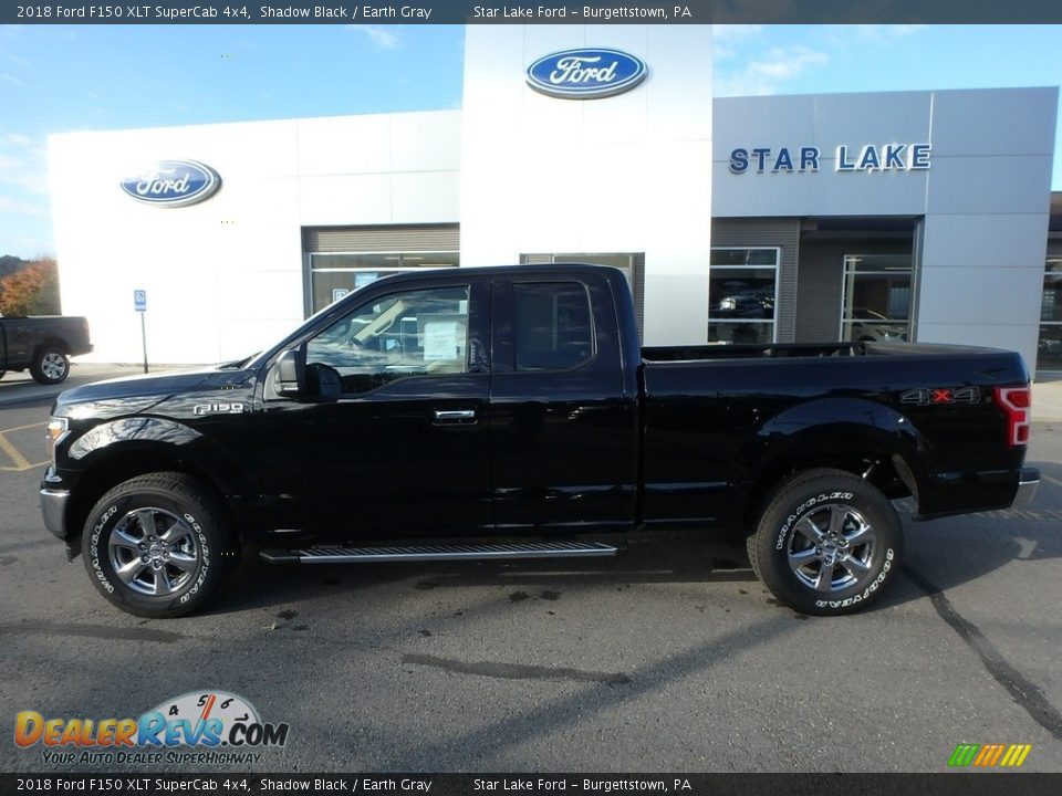 2018 Ford F150 XLT SuperCab 4x4 Shadow Black / Earth Gray Photo #9