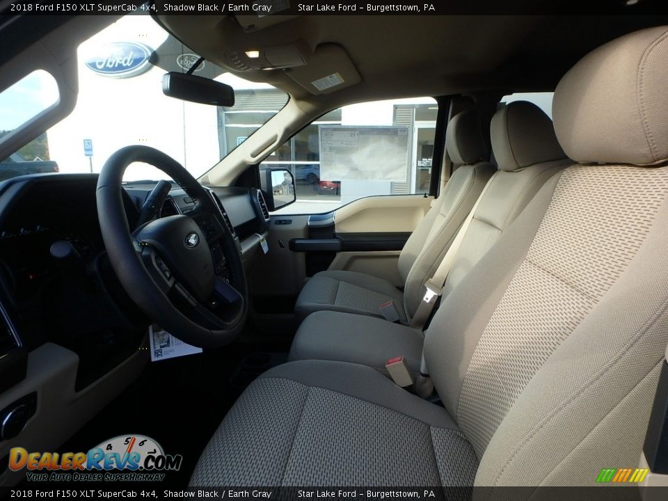2018 Ford F150 XLT SuperCab 4x4 Shadow Black / Earth Gray Photo #10