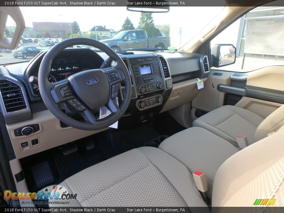 2018 Ford F150 XLT SuperCab 4x4 Shadow Black / Earth Gray Photo #13