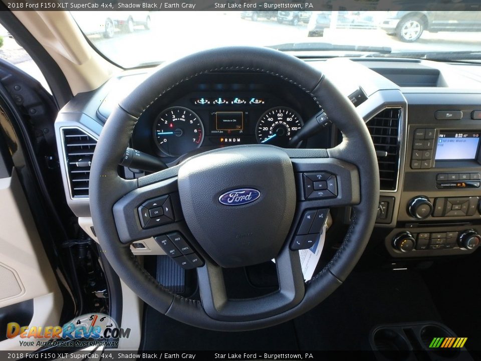 2018 Ford F150 XLT SuperCab 4x4 Shadow Black / Earth Gray Photo #17