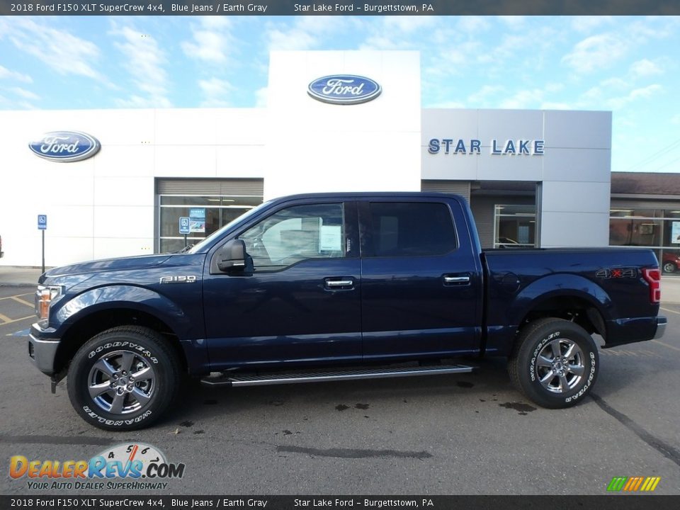 2018 Ford F150 XLT SuperCrew 4x4 Blue Jeans / Earth Gray Photo #1