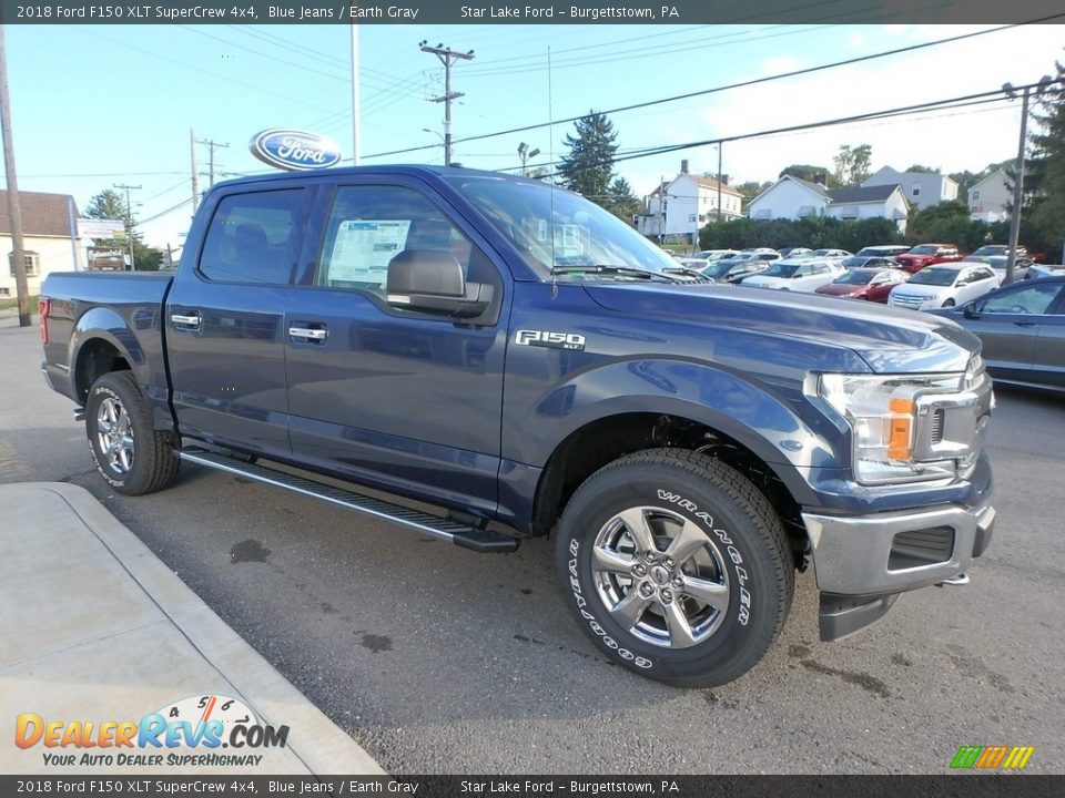 2018 Ford F150 XLT SuperCrew 4x4 Blue Jeans / Earth Gray Photo #3