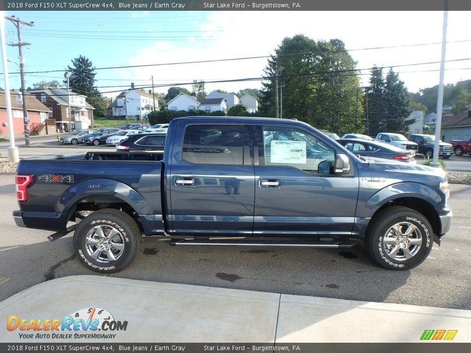 2018 Ford F150 XLT SuperCrew 4x4 Blue Jeans / Earth Gray Photo #4