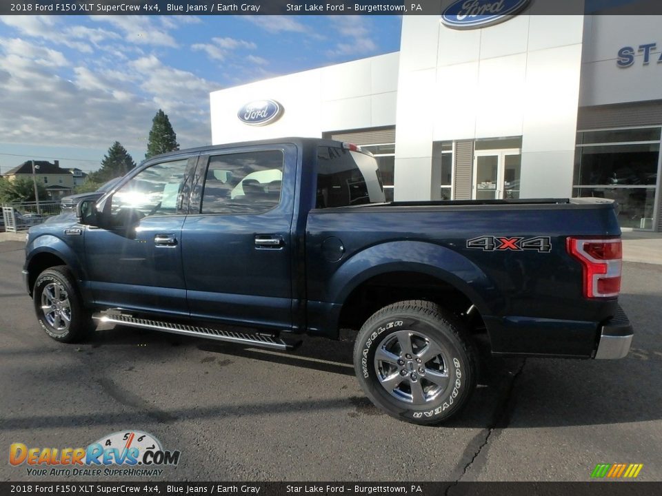 2018 Ford F150 XLT SuperCrew 4x4 Blue Jeans / Earth Gray Photo #7