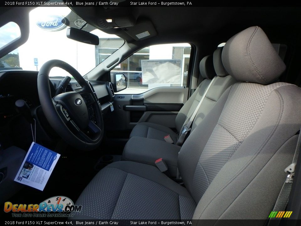 2018 Ford F150 XLT SuperCrew 4x4 Blue Jeans / Earth Gray Photo #9