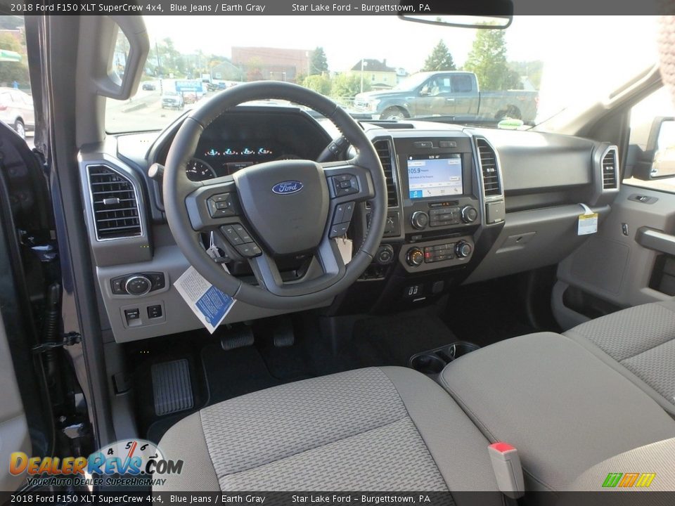 2018 Ford F150 XLT SuperCrew 4x4 Blue Jeans / Earth Gray Photo #11