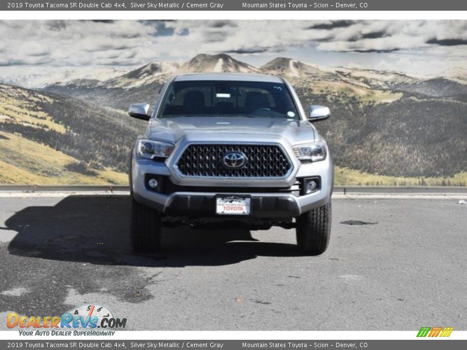 2019 Toyota Tacoma SR Double Cab 4x4 Silver Sky Metallic / Cement Gray Photo #2