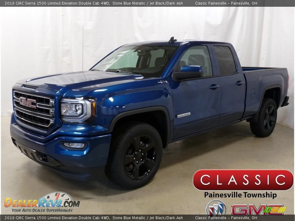 2019 GMC Sierra 1500 Limited Elevation Double Cab 4WD Stone Blue Metallic / Jet Black/Dark Ash Photo #1