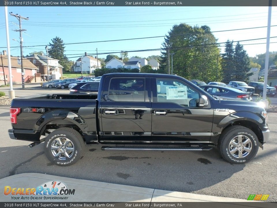 2018 Ford F150 XLT SuperCrew 4x4 Shadow Black / Earth Gray Photo #4