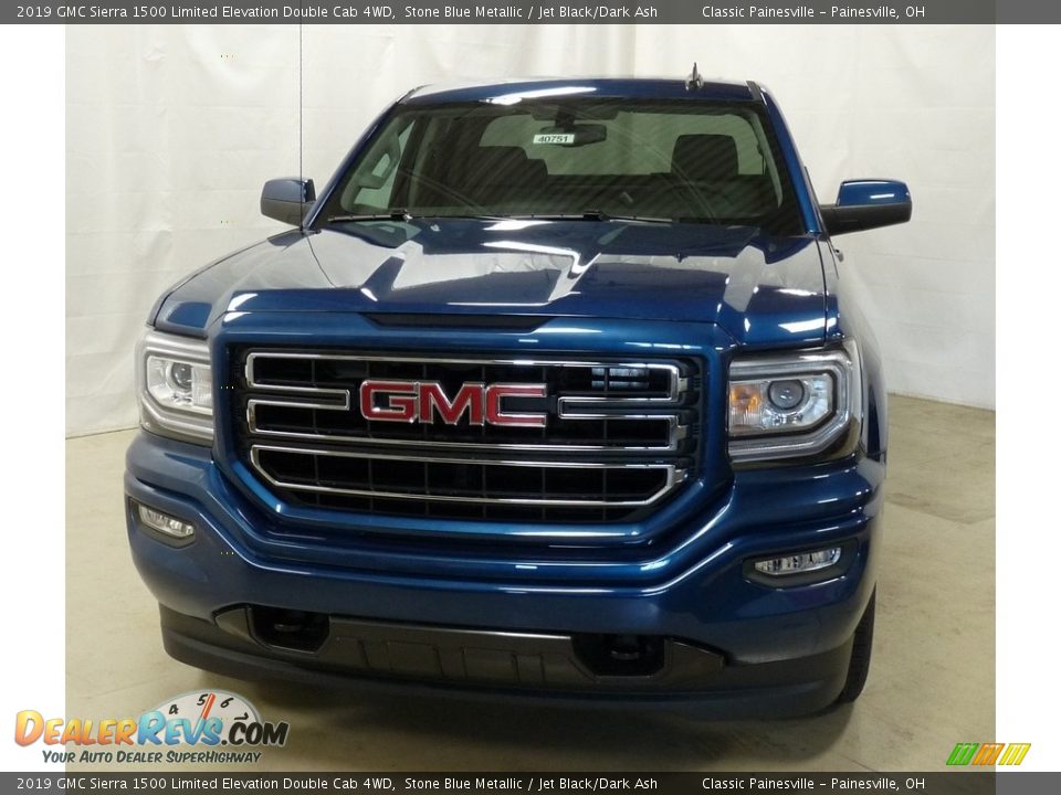 2019 GMC Sierra 1500 Limited Elevation Double Cab 4WD Stone Blue Metallic / Jet Black/Dark Ash Photo #4