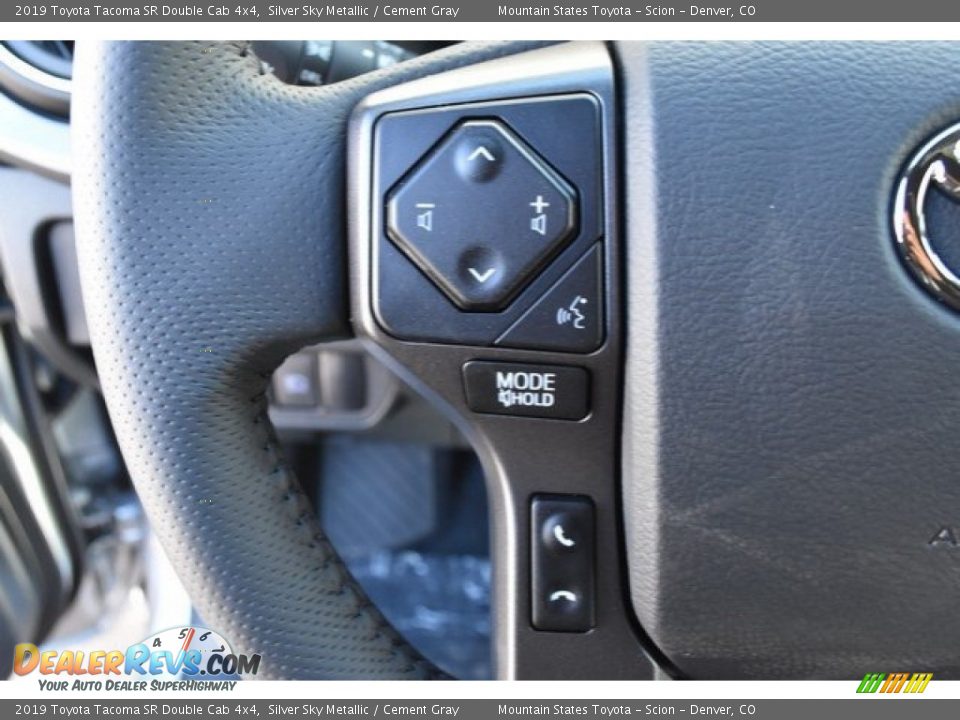2019 Toyota Tacoma SR Double Cab 4x4 Silver Sky Metallic / Cement Gray Photo #26