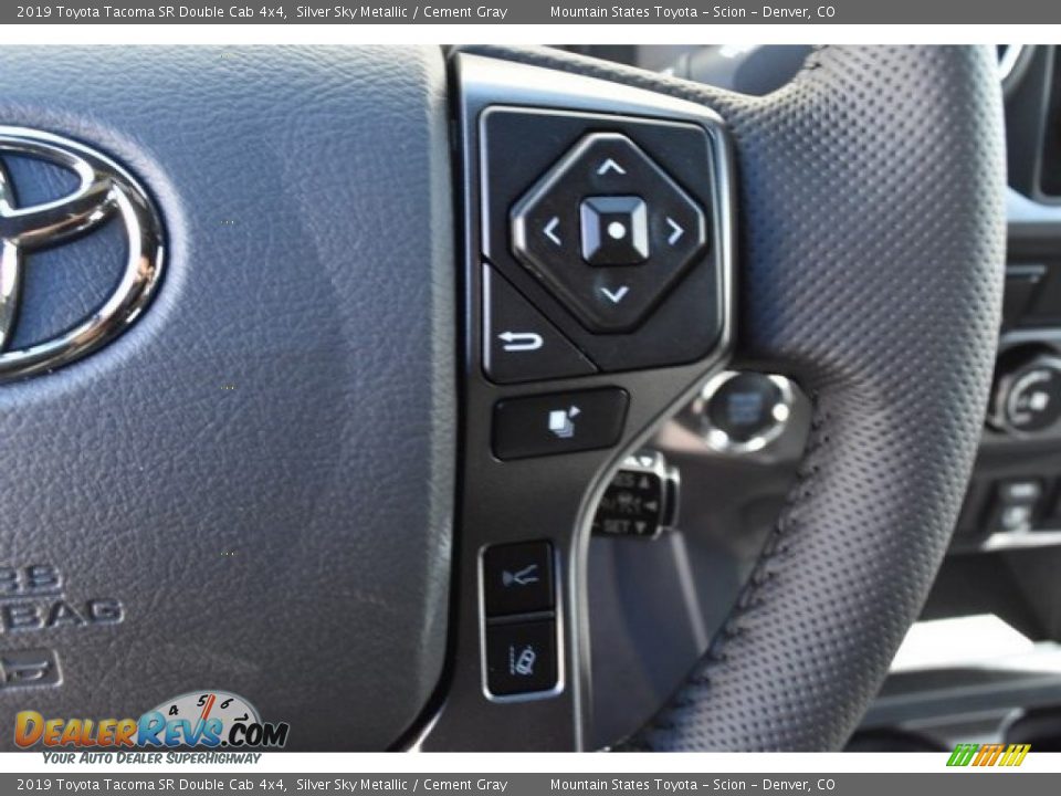 2019 Toyota Tacoma SR Double Cab 4x4 Silver Sky Metallic / Cement Gray Photo #27
