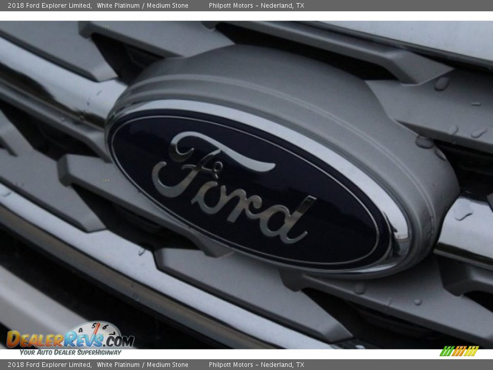 2018 Ford Explorer Limited White Platinum / Medium Stone Photo #4