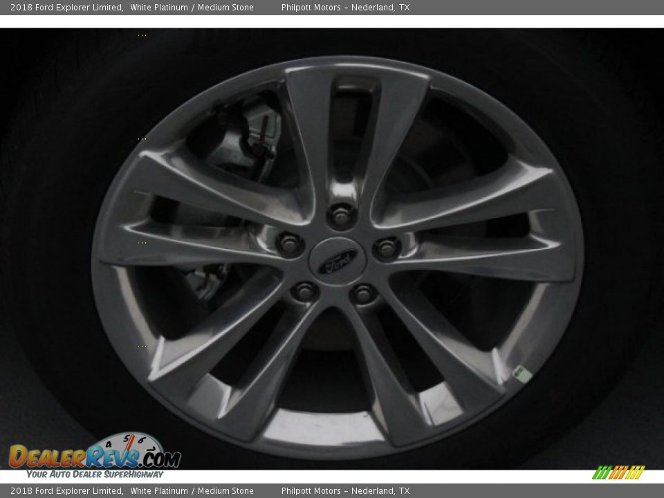 2018 Ford Explorer Limited White Platinum / Medium Stone Photo #5