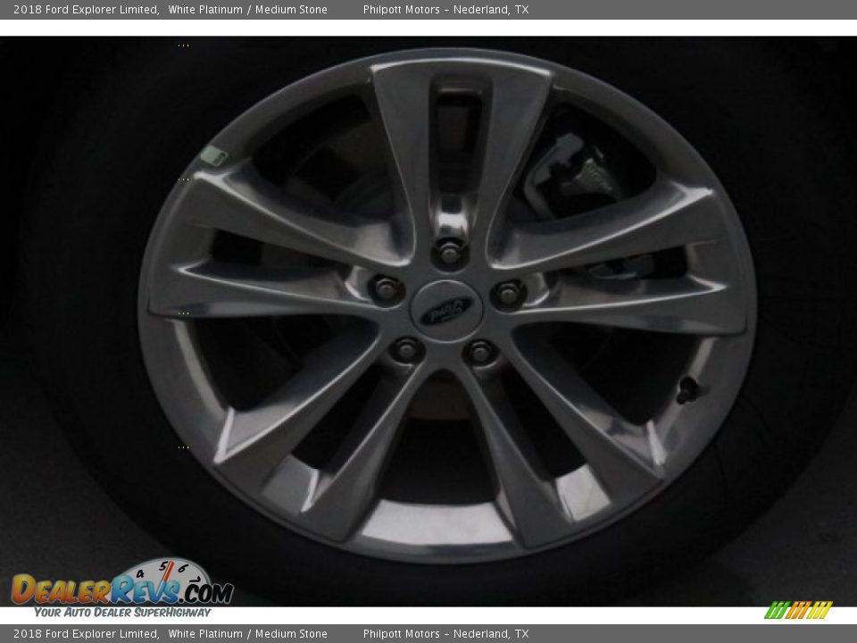 2018 Ford Explorer Limited White Platinum / Medium Stone Photo #6