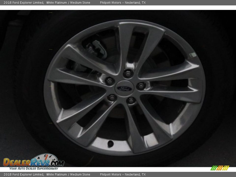 2018 Ford Explorer Limited White Platinum / Medium Stone Photo #10