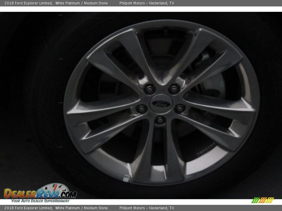 2018 Ford Explorer Limited White Platinum / Medium Stone Photo #11