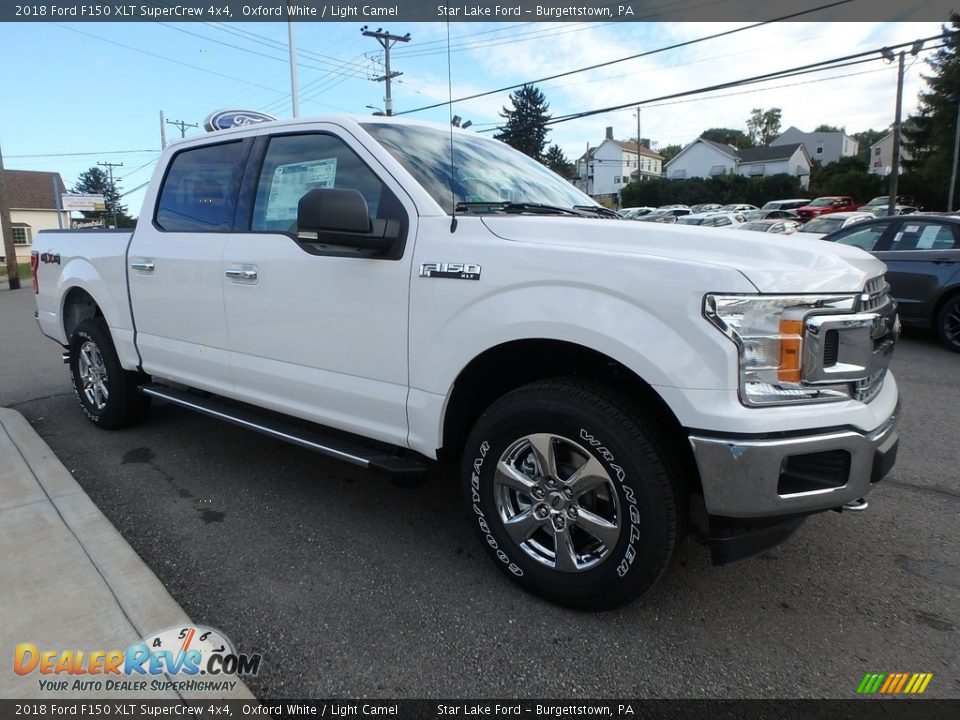 2018 Ford F150 XLT SuperCrew 4x4 Oxford White / Light Camel Photo #3