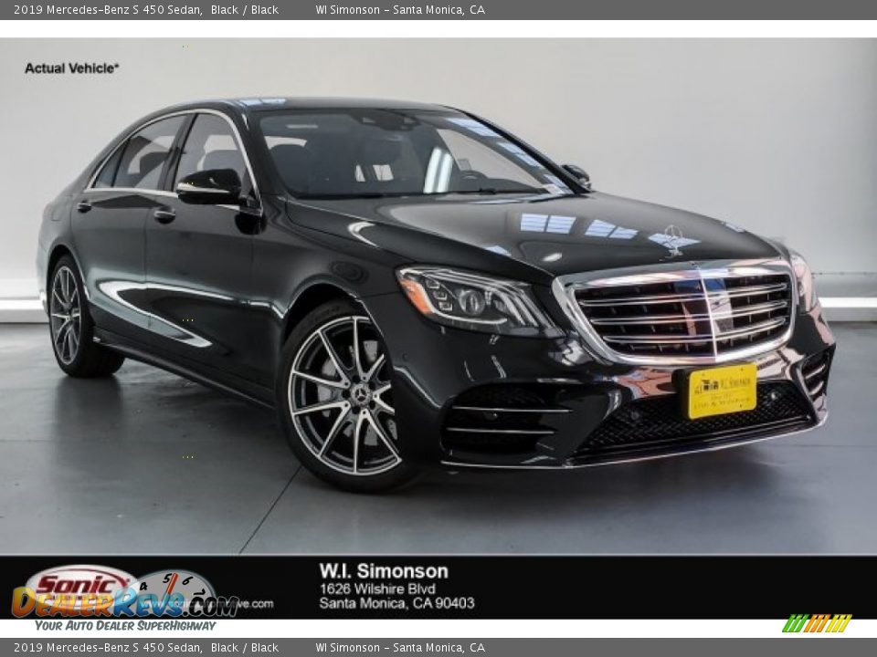 2019 Mercedes-Benz S 450 Sedan Black / Black Photo #1