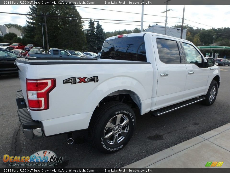2018 Ford F150 XLT SuperCrew 4x4 Oxford White / Light Camel Photo #5