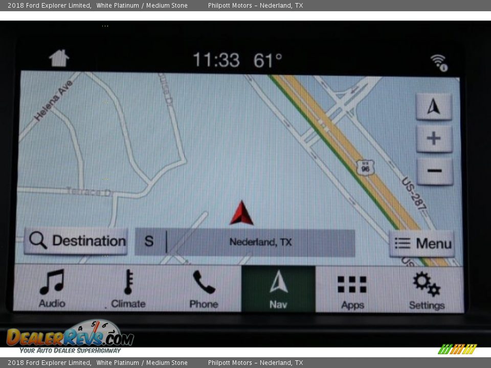 2018 Ford Explorer Limited White Platinum / Medium Stone Photo #16