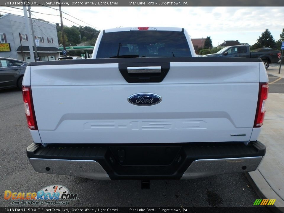 2018 Ford F150 XLT SuperCrew 4x4 Oxford White / Light Camel Photo #6
