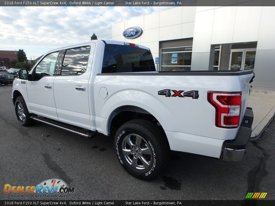 2018 Ford F150 XLT SuperCrew 4x4 Oxford White / Light Camel Photo #7