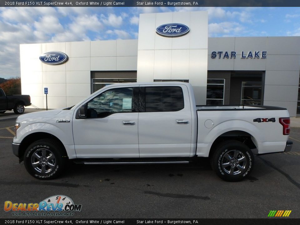 2018 Ford F150 XLT SuperCrew 4x4 Oxford White / Light Camel Photo #8