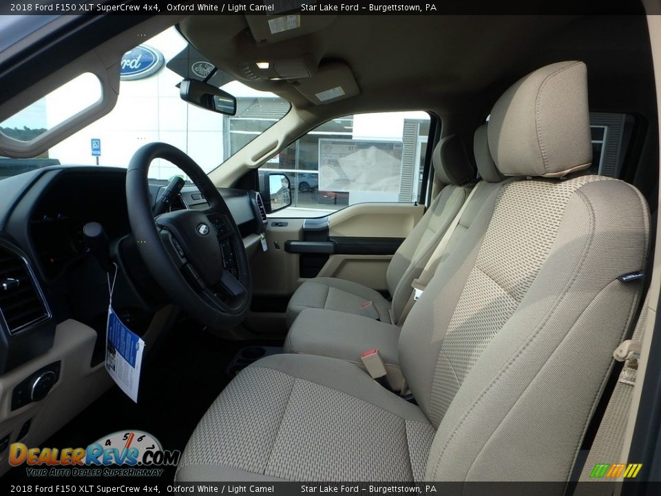 2018 Ford F150 XLT SuperCrew 4x4 Oxford White / Light Camel Photo #9