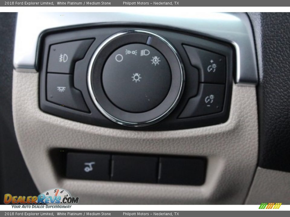 2018 Ford Explorer Limited White Platinum / Medium Stone Photo #23