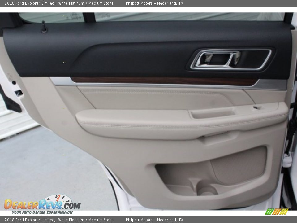 2018 Ford Explorer Limited White Platinum / Medium Stone Photo #24