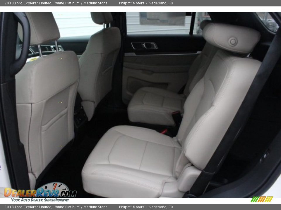 2018 Ford Explorer Limited White Platinum / Medium Stone Photo #25