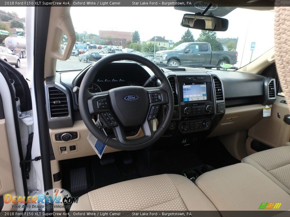 2018 Ford F150 XLT SuperCrew 4x4 Oxford White / Light Camel Photo #11